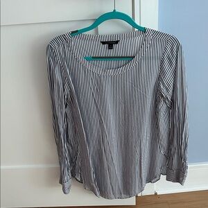 Striped Black and White Women's Top